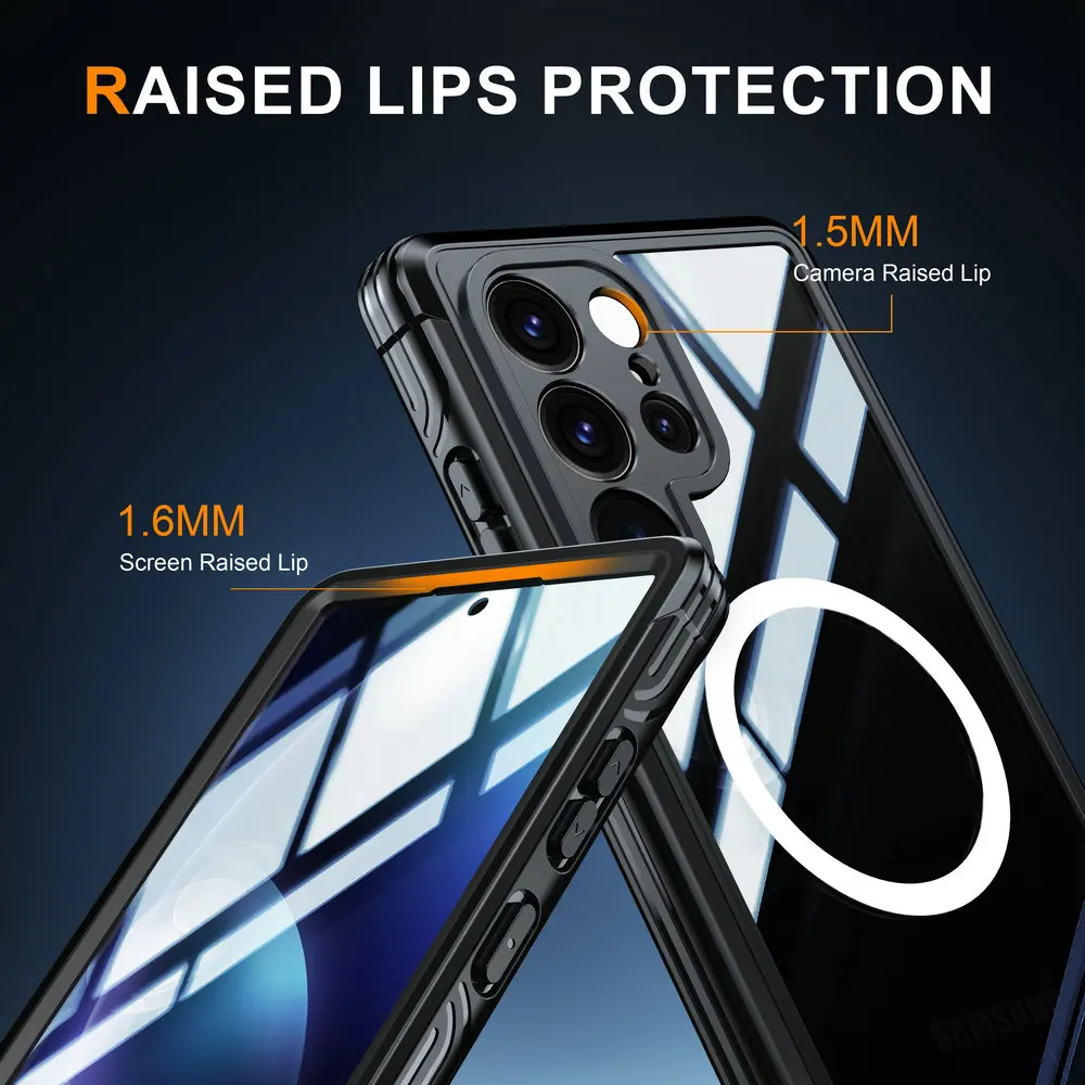 S25 Ultra S26 5G Magnetic Case Funda for Samsung Galaxy S26 Ultra Case 360 Protection Screen Samsung S 25 Plus S24 FE Back Cover