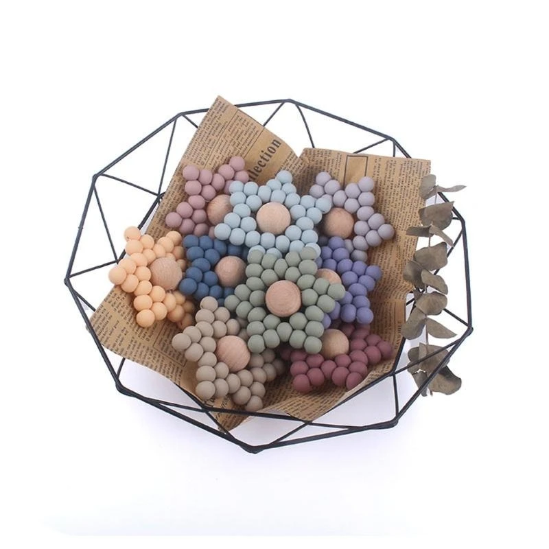 

J15U милые детские игрушки для прорезывания зубов натуральный органический силикон для морозильной камеры без BPA для младенцев