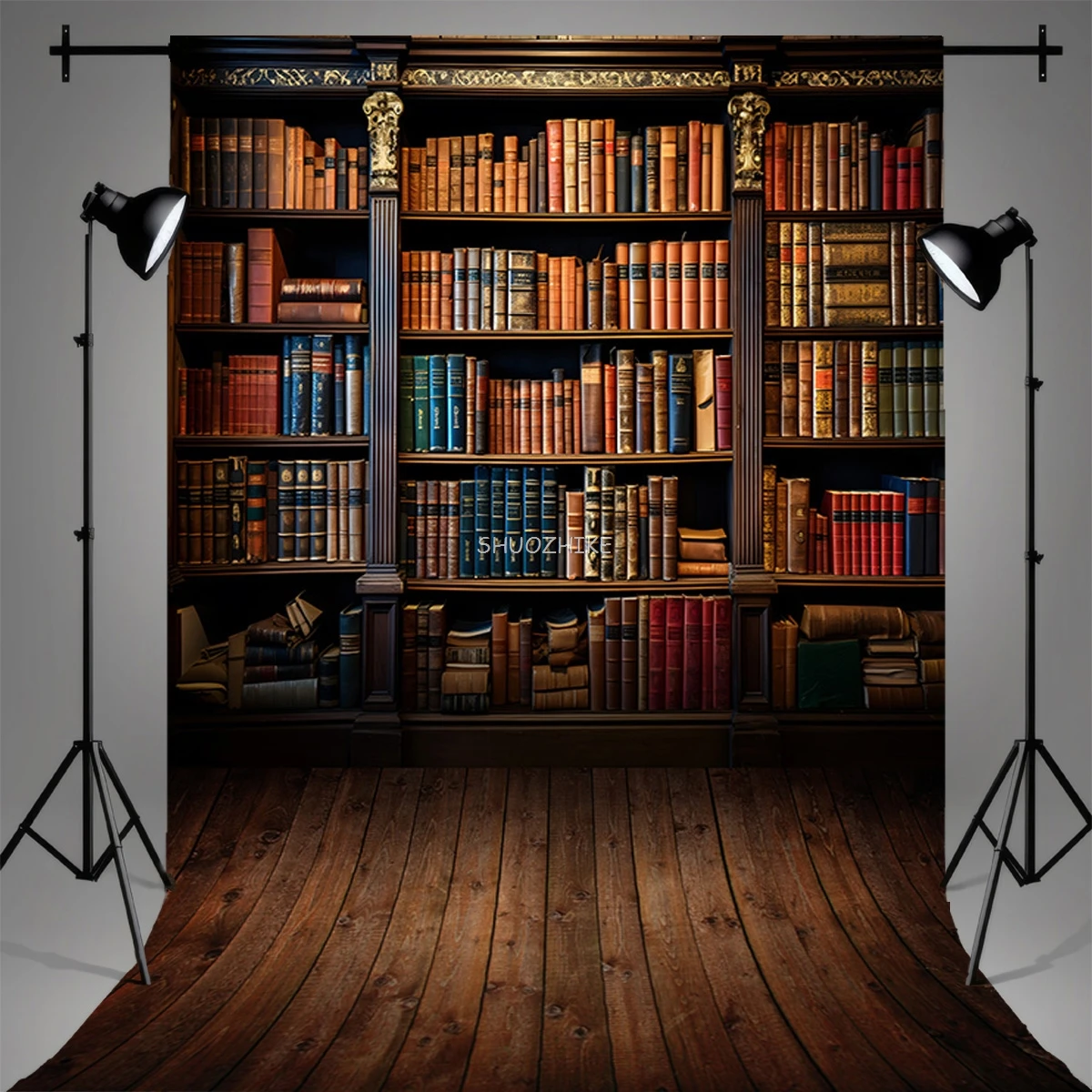 الجدار والأرضيات الخشبية خلفيات للتصوير الفوتوغرافي الرقمية الدعائم عيد الحب الورود زهرة رف الكتب مهرجان خلفية الصورة WA06