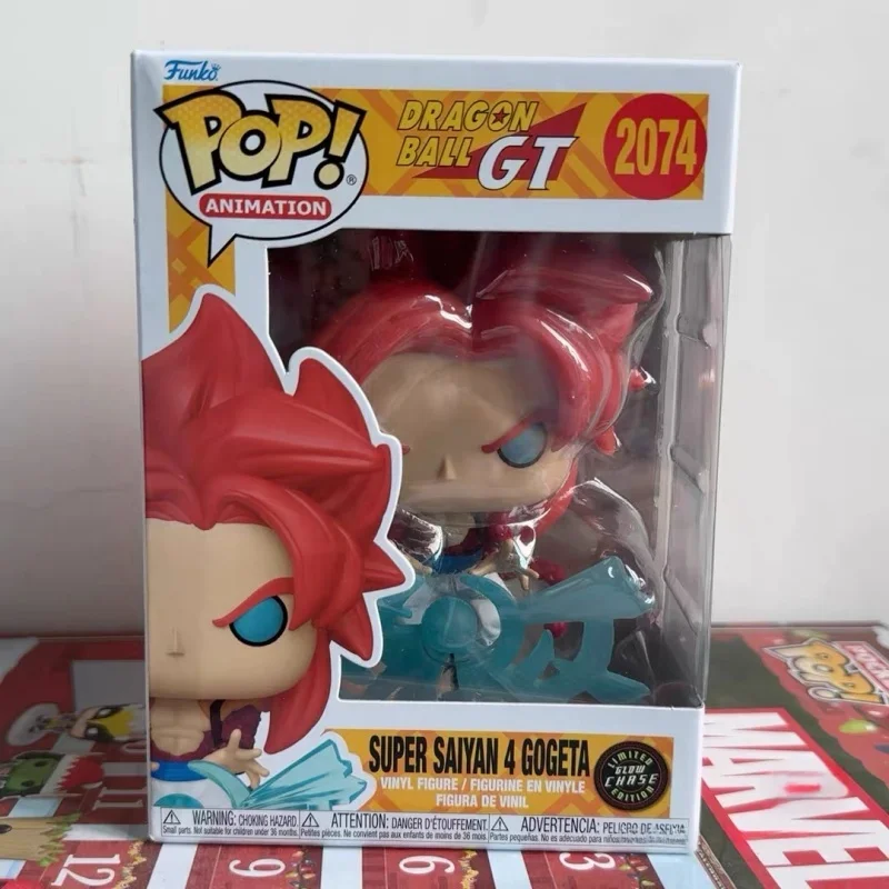 Dragon Ball Super Saiyan 4 Gogeta Figurine Funko Pop Statue Dolls Desktop Decor Ornament Collect Souvenirs Limited Toys Gift