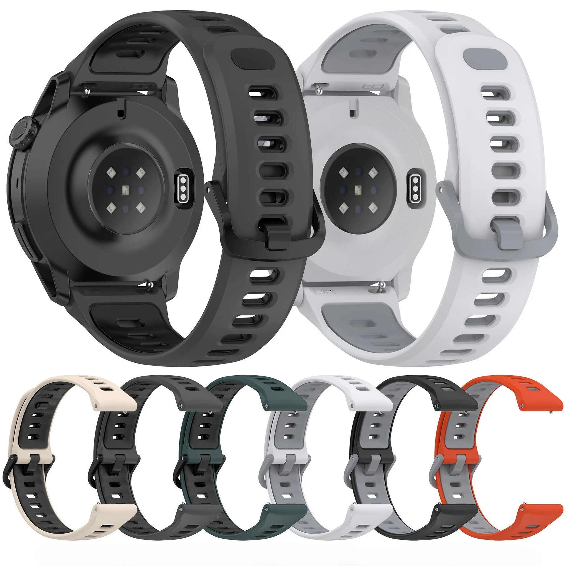 Silicone Watch Strap For COROS PACE 4/3/APEX 46mm/APEX Pro Band For COROS APEX 2 Pro Breathable Sport Bracelet 22mm