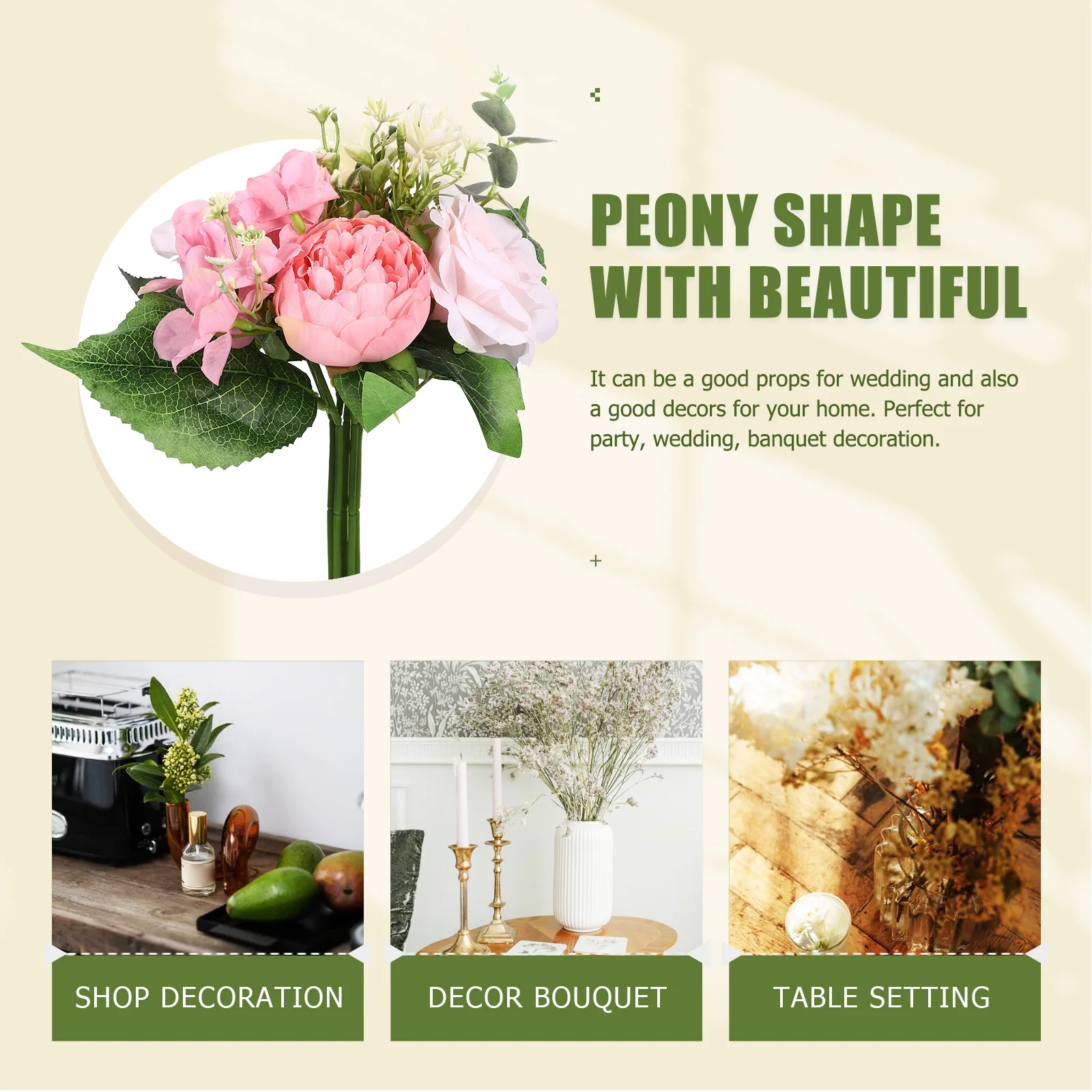 

Artificial Bouquet Decorations Fake Flower Bouquets Flowers for Party Simulation