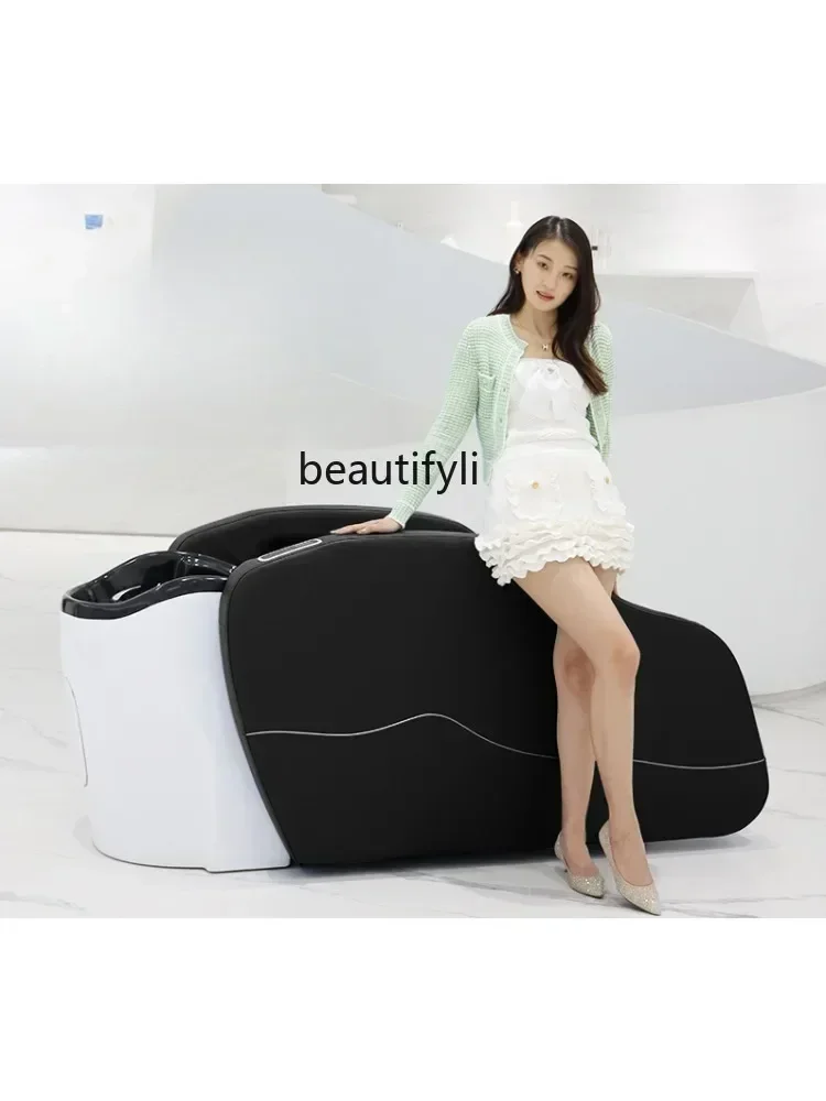 

xzHigh-End Barber Shop Intelligent Electric Massage Shampoo Bed Automatic Multi-Function Hair Salon Massage Couch for Hair Salon