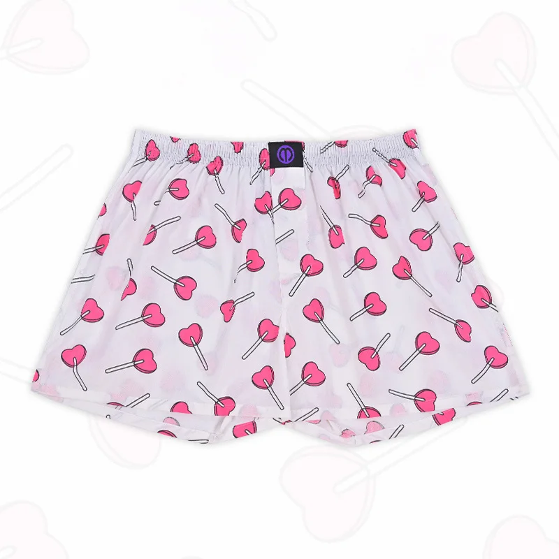 

Love lollipops Pure Cotton Underwear Pattern For Men And Women Pattern Comfortable Breathable Shorts For Home Leisure