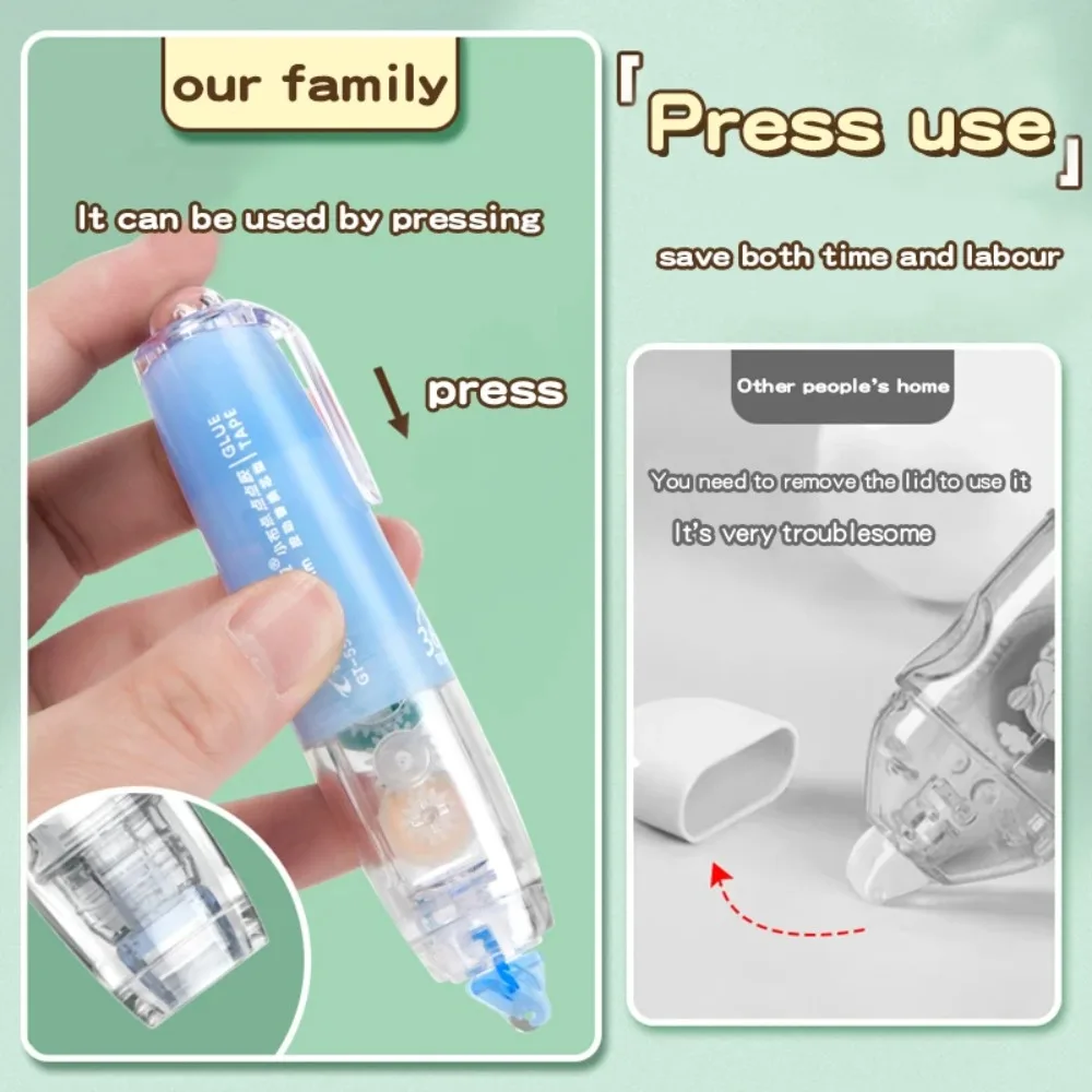 

Double-sided Adhesive Press Spot Glue Pen High Viscosity Replaceable Core Correction Tape Glue Tape Stationery Large Capacity