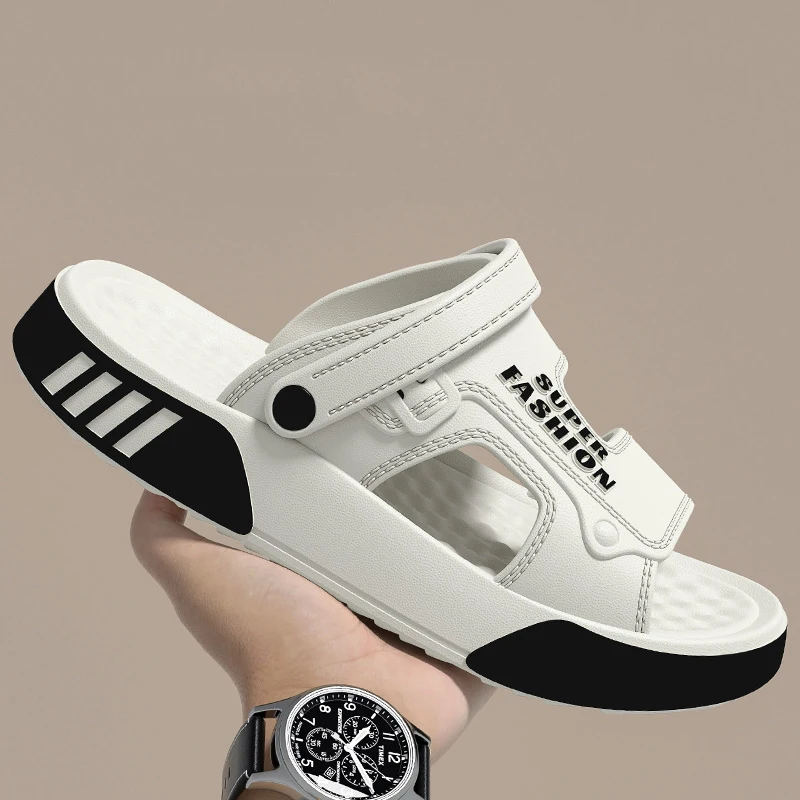

YUYIN Flip Flops Men Slippers Summer EVA Outdoor Walking Beach Shoes Soft-soled Platform Slides Sandals Indoor Mens Home Shoes