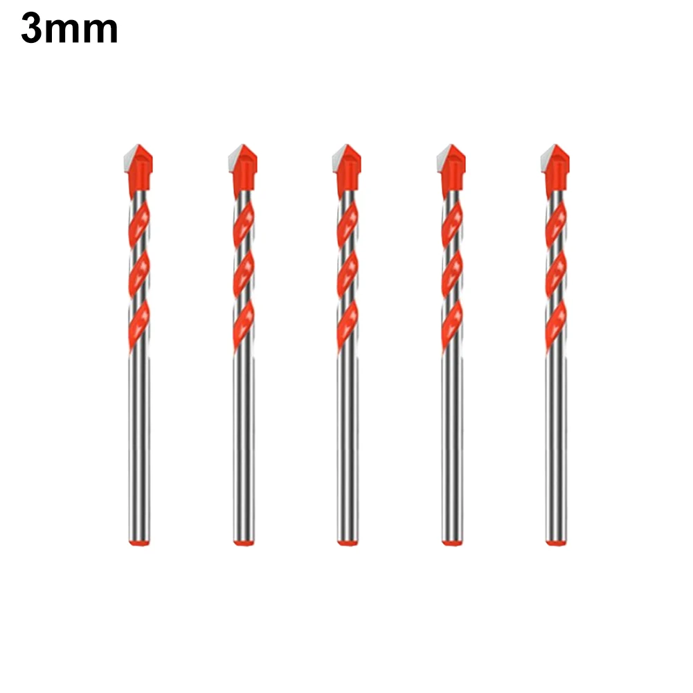 5PCS Multifunction Triangle Drill Bits 3-12mm Diameter Ceramic Wall Glass Punching Hole Carbide Drill Bits Power Tool Parts