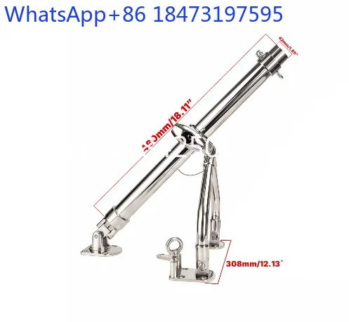 Marine Hardware Accessories Stainless Steel Adjustable Bracket Fishing Rod Bracket Outrigger Rod Bracket