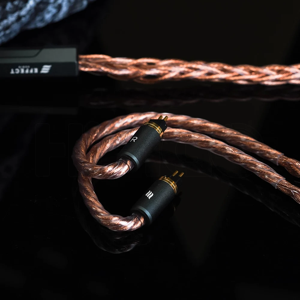 Efecto Audio Signature Series II Ares S II Cable de auriculares de 8 cables 2 pines 0,78 ConX conector intercambiable Cable IEM profesional