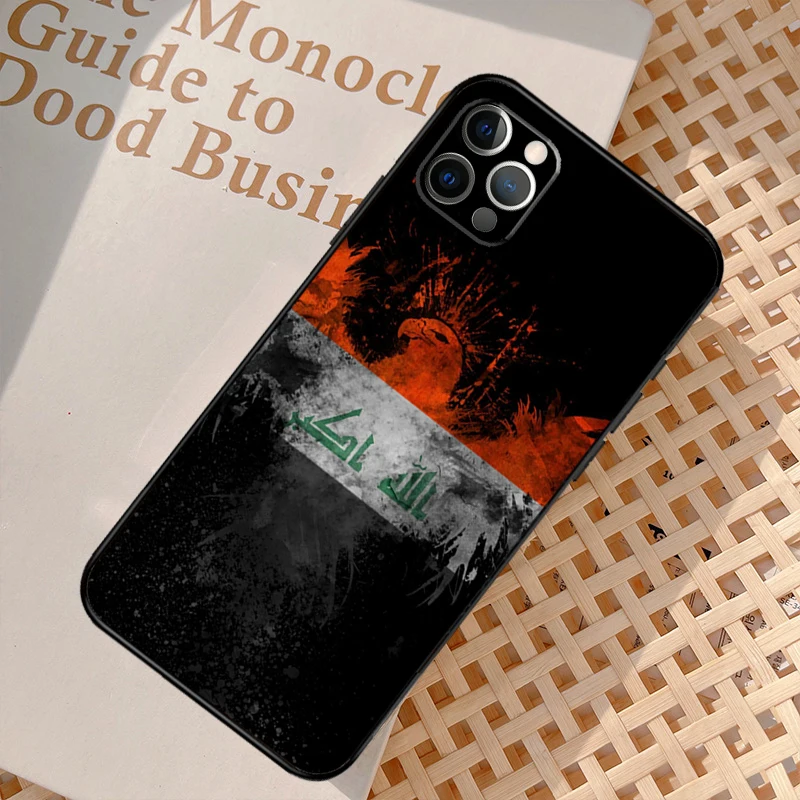 Iraqi Iraq Flag Cover For iPhone 12 11 13 14 15 Pro Max Mini 8 7 Plus SE 2022 2020 XS Max X XR Phone Case