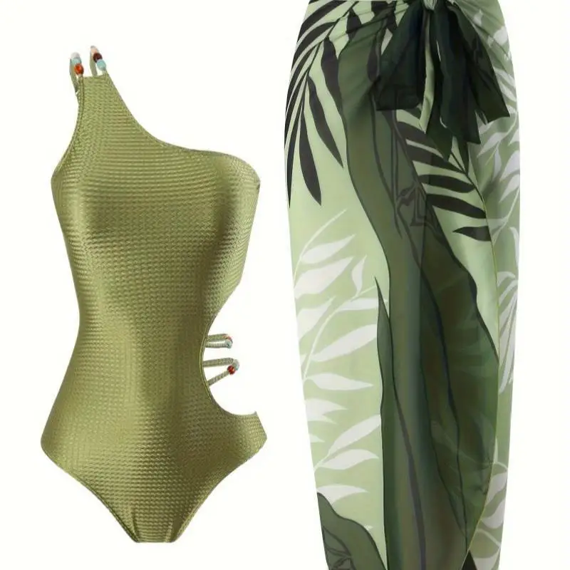 

Faionable One-Piece Wrap Chest Swimsuit Low Waist ort Pants Cotton Women's Suit 2026 Spring New Arrival Cross-Border