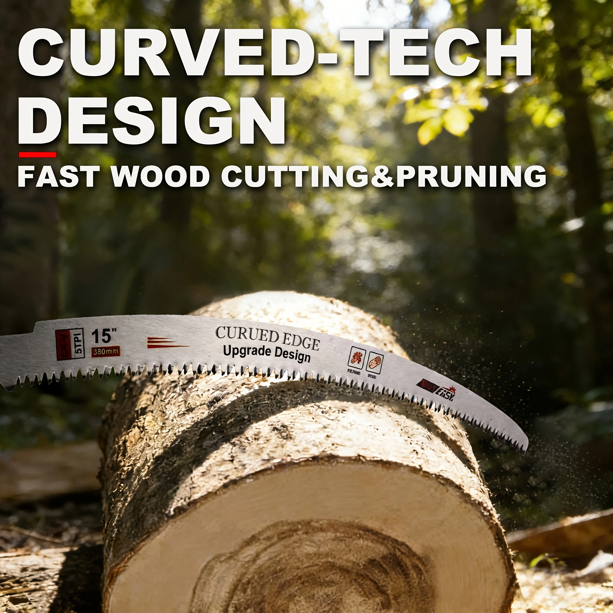 

1pc Japanese tooth reciprocating saw blade, 10/12/15in, curved edge,CR-V material,sharp & durable,for tree pruning& wood cutting