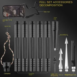 Travel Climbing Stick Self-defense Equipment Hiking Equipment Ultra-light Multi-functional Telescopic Folding Crutch
