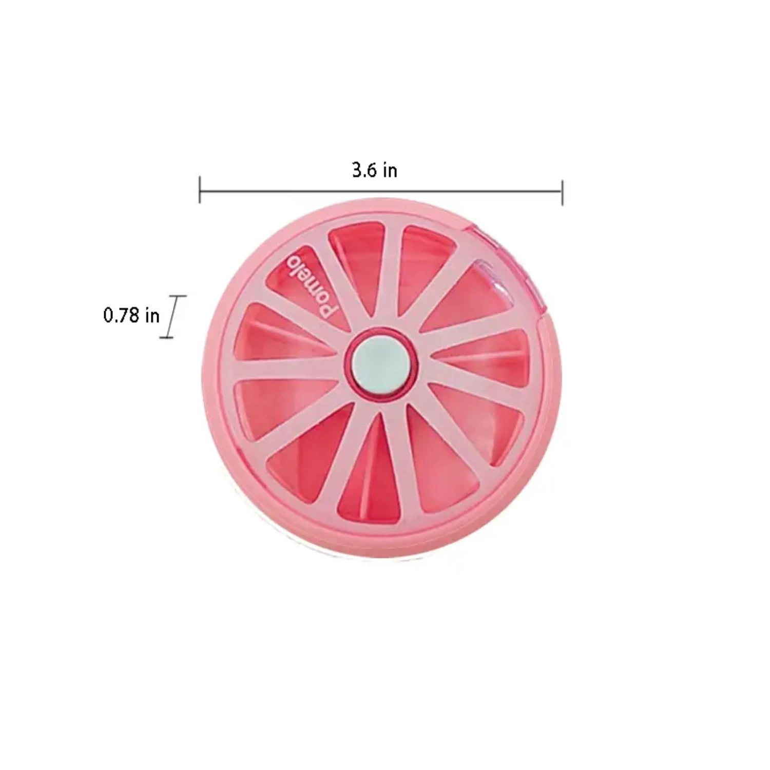 Portable Rotating Pill Storage Case with Fruit Shape Design for Convenient Daily Use, Plastic One-grid Box Organiz