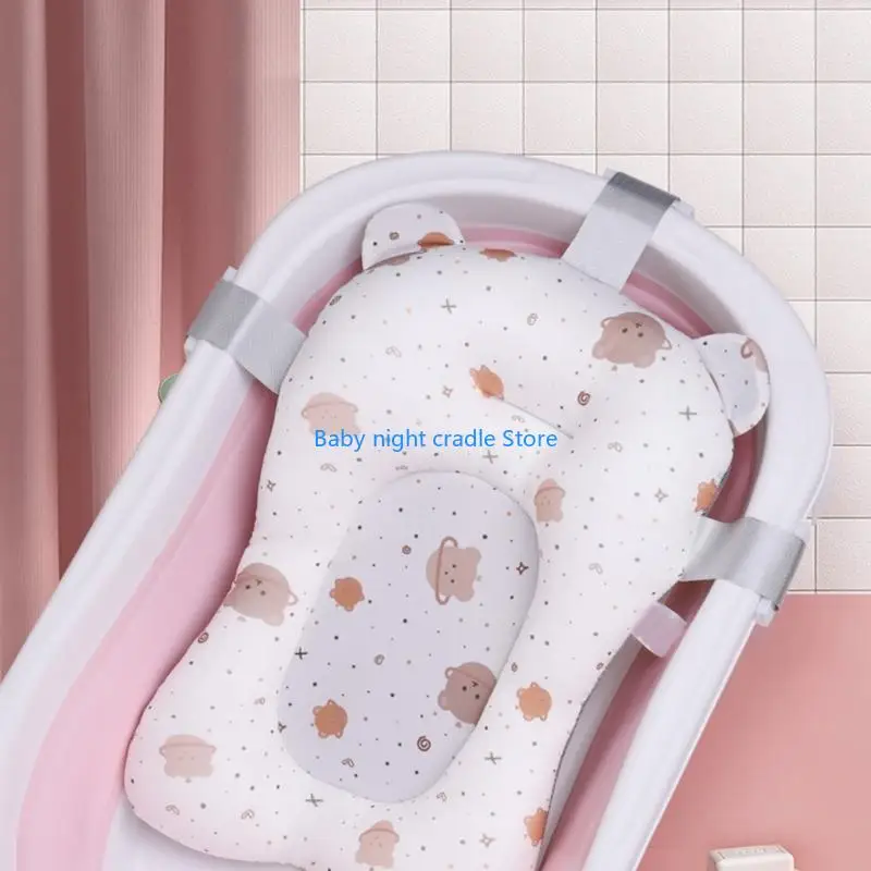 J2FF الكرتون الطفل حصيرة آمنة حوض الاستحمام وسادة الكرتون حوص استحمام للأطفال وسادة الدب أرنب نمط الرضع حمام حوض وسادة هدية #5