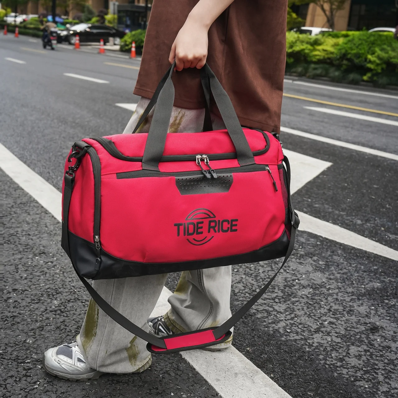 trendy-large-capacity-fitness-bag-travel-sports-bag-handheld-diagonal-luggage-dry-wet-separation-logo-printable-oxford-cloth