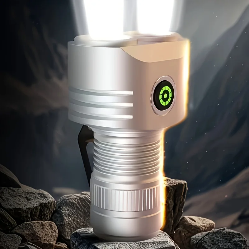 Super Bright LED Flashlight High Lumen Aluminum Alloy Type-C USB Charging Flashlights Four-speed High Core Torch with Magnet