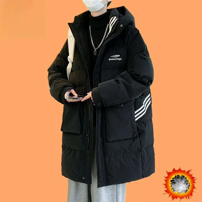 

Berlin White Du down Jaet Men's Warm Outerwear Spor Sle Thiened Winter Coat ort Length Regular Fit Youthful Energy