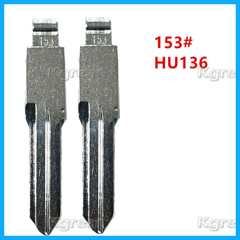 10pcs 153# HU136 Metal Uncut Blank Flip Car Remote Key Blade for Renault Megan Dacia Clio Duster for Keydiy KD Xhorse VVDI JMD