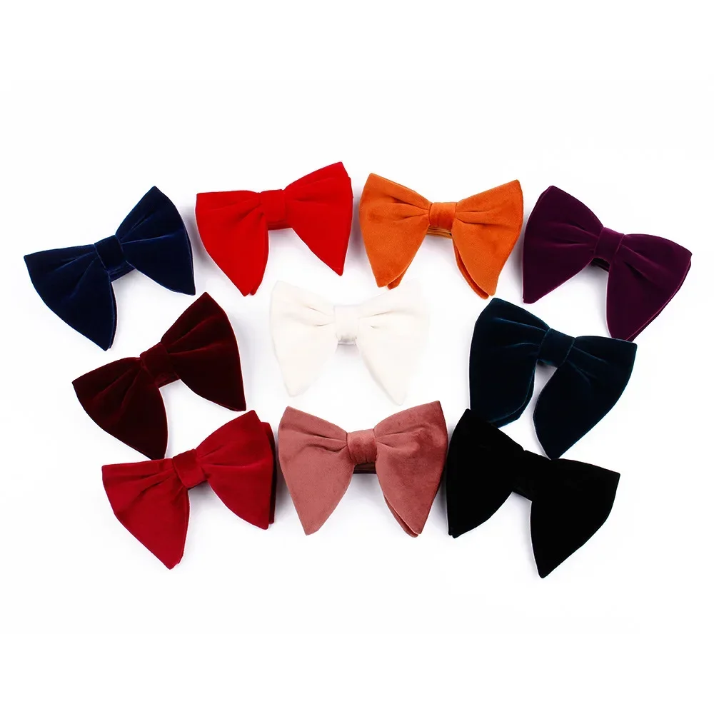 Gold velvet fashion female  plush   gentleman  bow tie