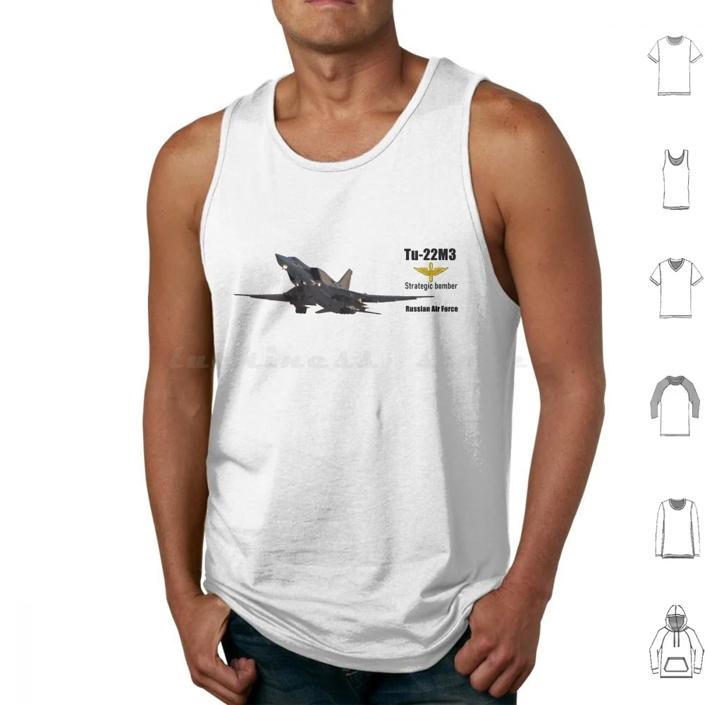 Tu-22M3 Tank Tops Vest Sleeveless 22M Tupolev Plane Bomber Military Russia Backfire Supersonik Jet Supersonic Bomber Pilot Air