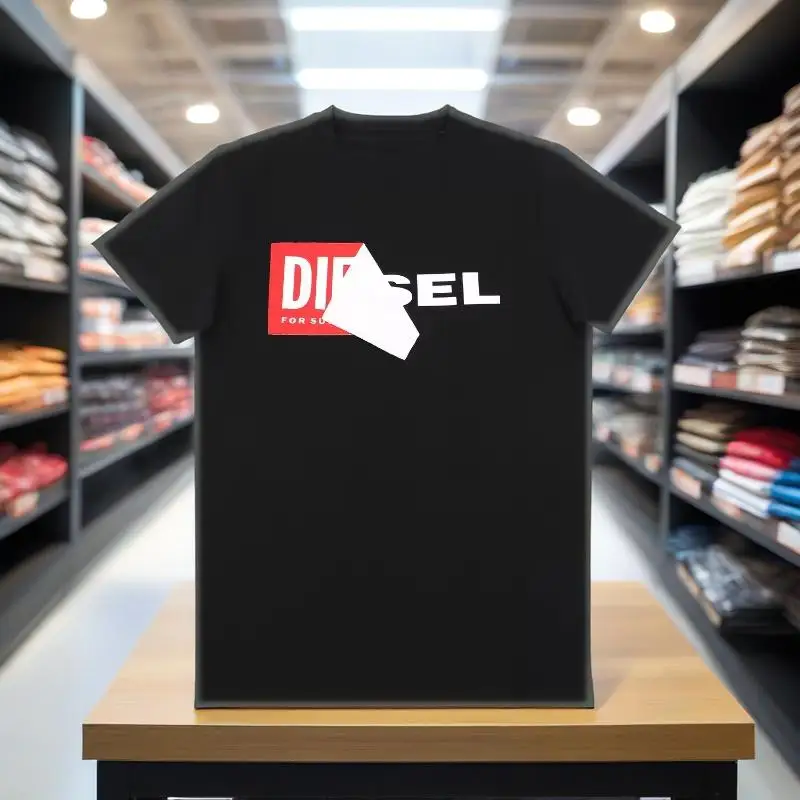 

New luxury brand high-quality short sleeved T-shirt, fashionable and trendy style, cotton material round neck top, holiday gift