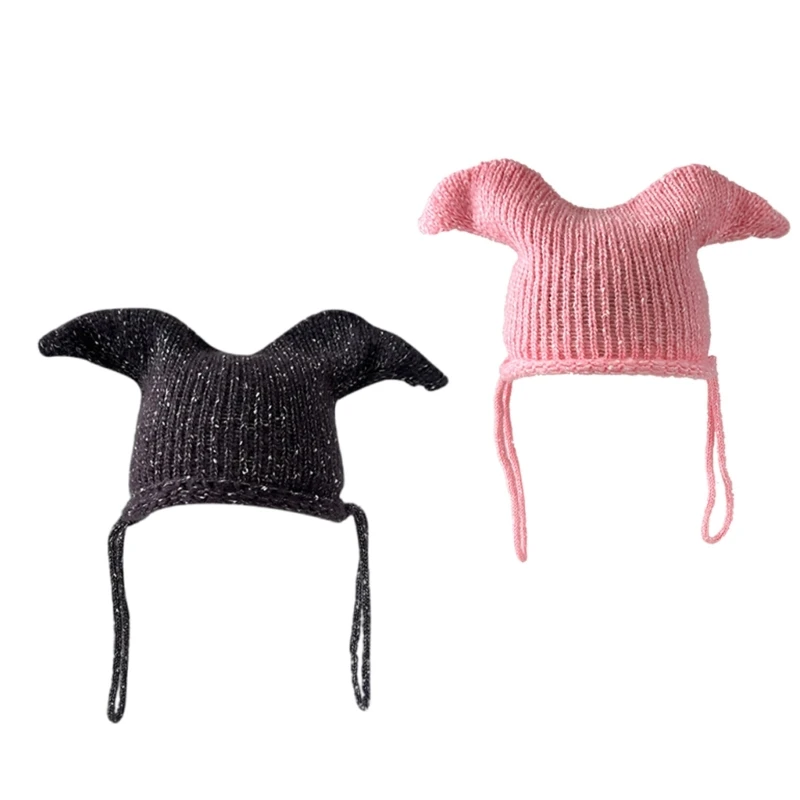 

Knitted Drawstring Hat Novelty Clown Hat Women Autumn Winter Warm Caps Dropship