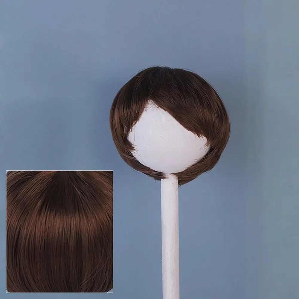 Peruka dla lalek wysoka dla lalek 1/6 BJD/SD 16,5-17,5CM obwód głowy temperatura włókno prosta fala krótkie włosy peruka wymienna
