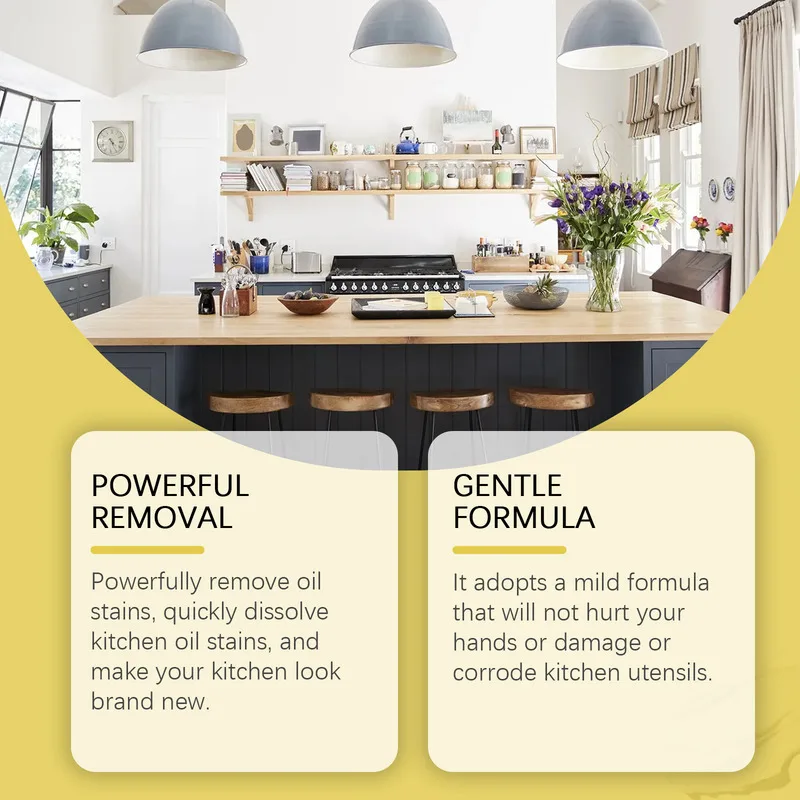 Household Degreaser Descaler Foam  Kitchen Stove  Countertop Cleaner Removes Grease Limescale Deep Kitchen Cleaning