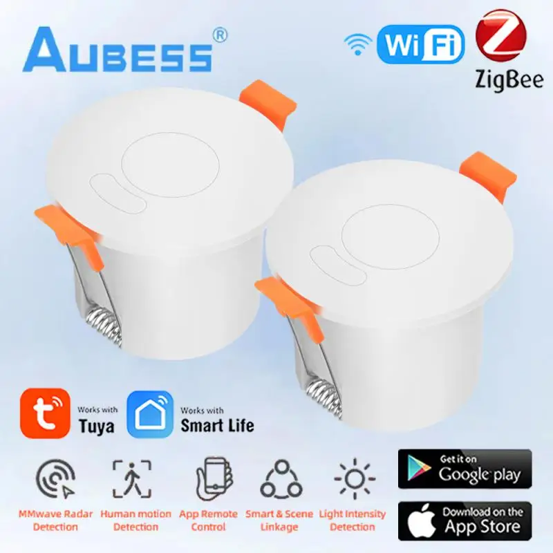 

Zigbee WiFi 5.8G/24G Human Presence Motion Sensor MmWave Radar PIR Motion Detection 110-265V Tuya Smart Life Home Automation