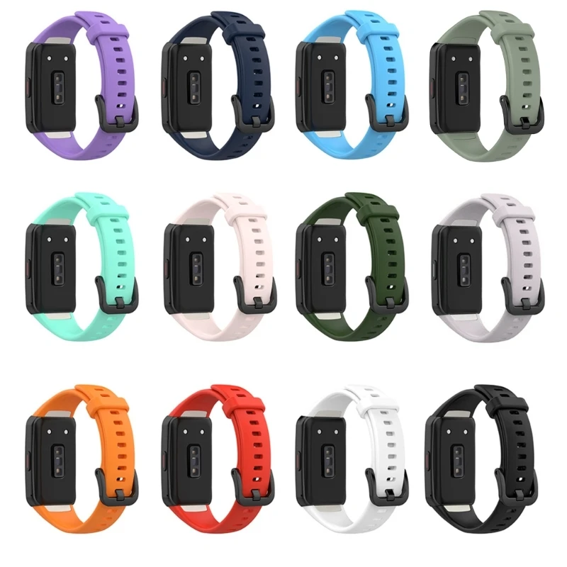 Correa repuesto ajustable silicona antiarañazos para reloj Band 6, pulsera resistente agua, envío directo