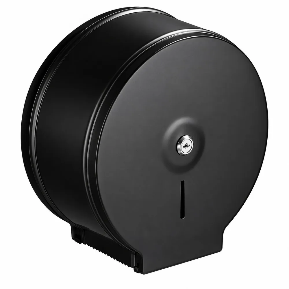 Stainless Steel Toilet Paper Dispenser 9 Inch Roll Lockable With Key Bath Tissue Dispenser Brushed Finish Industrial Grade