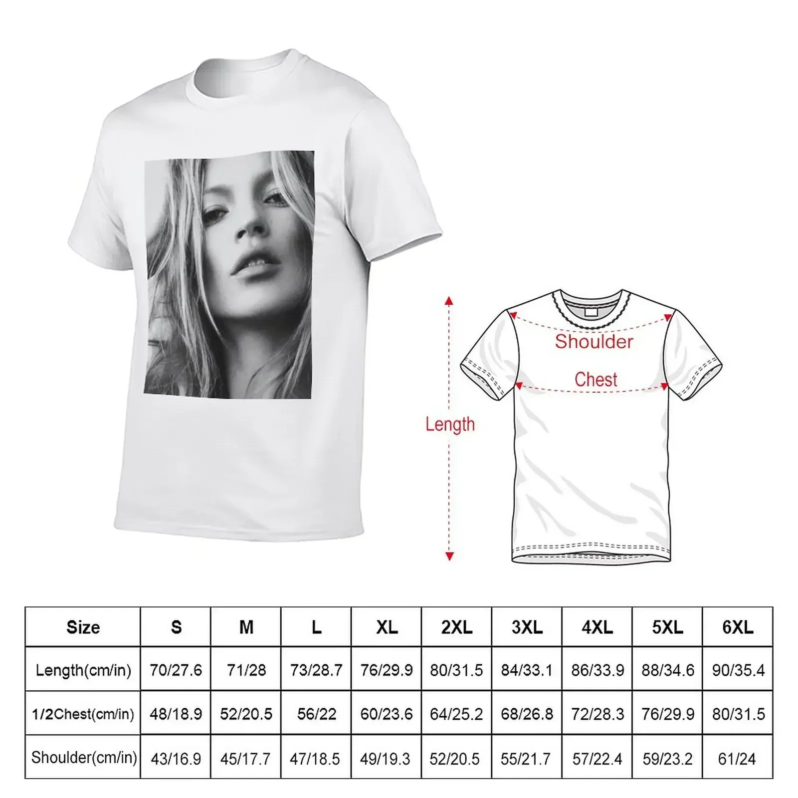 Kate, British Top Model digitally enhanced photo with halftone pattern effect T-Shirt summer tops tops mens t shirts