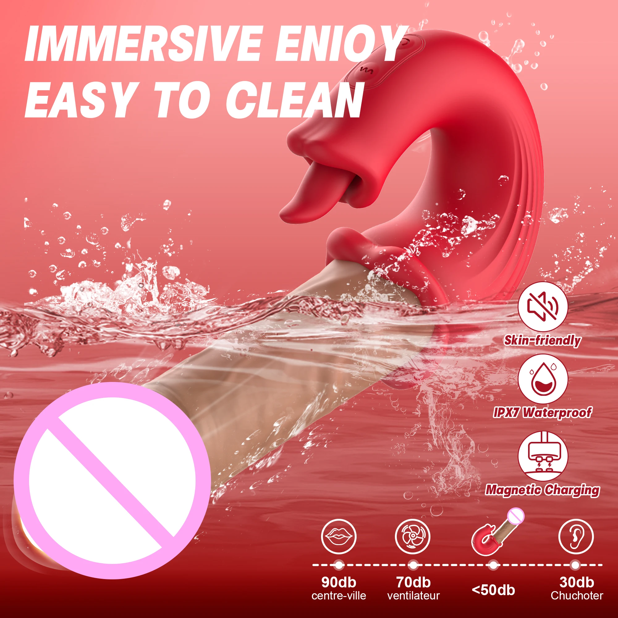 Thrusting اللسان لعق الهزاز 10 اهتزاز قوي واقعية دسار الشرج G بقعة البظر المهبل محفز الجنس لعب للإناث