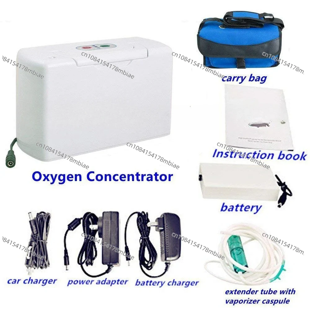 3L/min Portable Oxygen Concentrator with Battery Oxygen Generators Ventilator Sleep Mini Oxygen Machine for Home AC110-220V