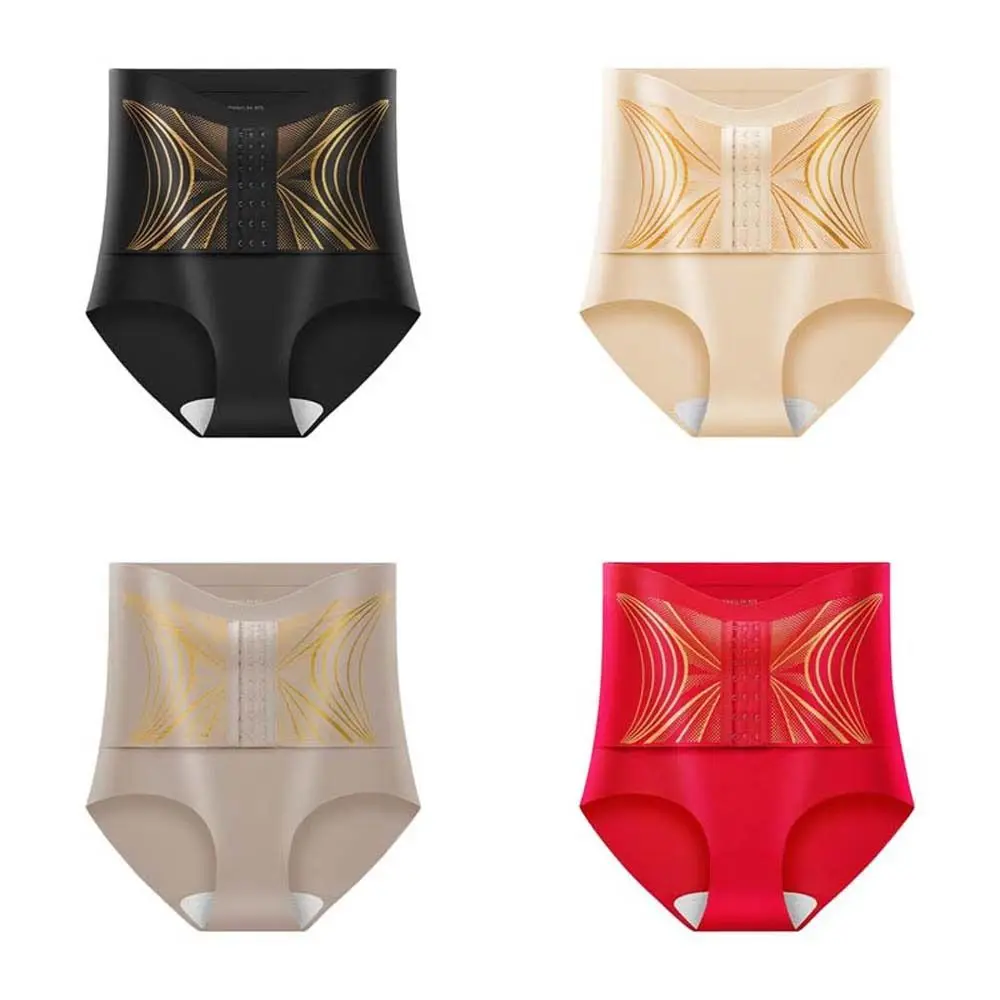 High Waist Slimming Shaping Panties Buckle Waist Trainer Tummy Control Underwear Shapewear Belly Contracting