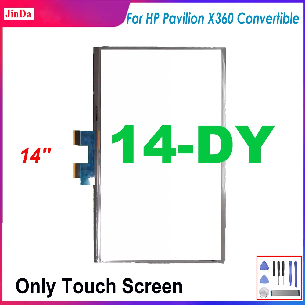 Pantalla táctil de 14 pulgadas para HP Pavilion X360 Convertible serie 14-DY, digitalizador de pantalla táctil 14M-BY, reemplazo de panel de vidrio táctil