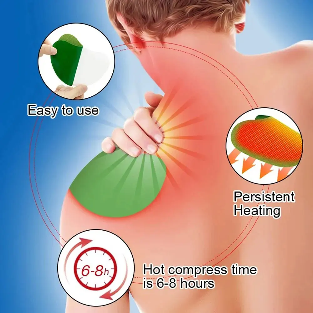 24 Stück Schulter Hot Packs Patch Rehabilitation Pflege Aufkleber für Büroangestellte & mittleren Alters & ältere Menschen B0010