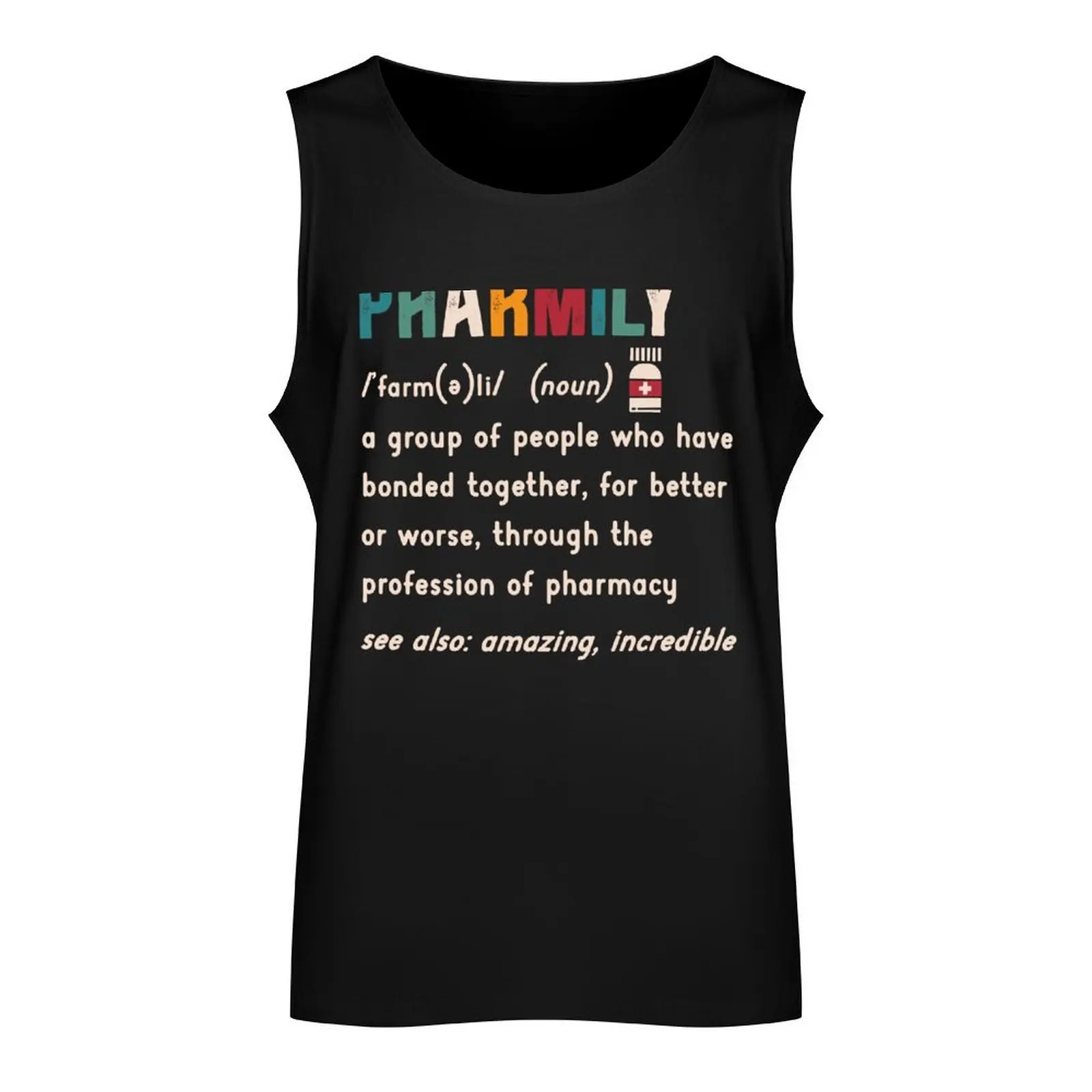 Pharmily Pharmacy Squad Pharmacist Licensed Tank Top gym for men summer 2024 Bodybuilding shirt mens clothing