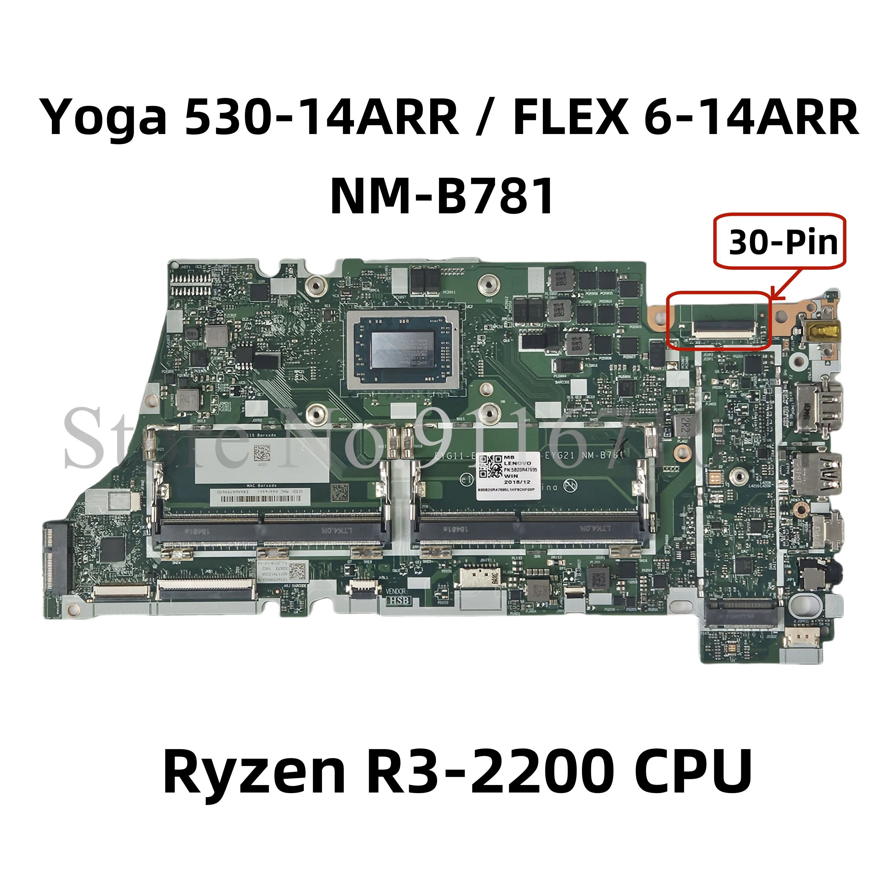 NM-B781 – Odpowiednia płyta główna dla laptopa Lenovo Yoga 530-14ARR i Flex 6-14ARR