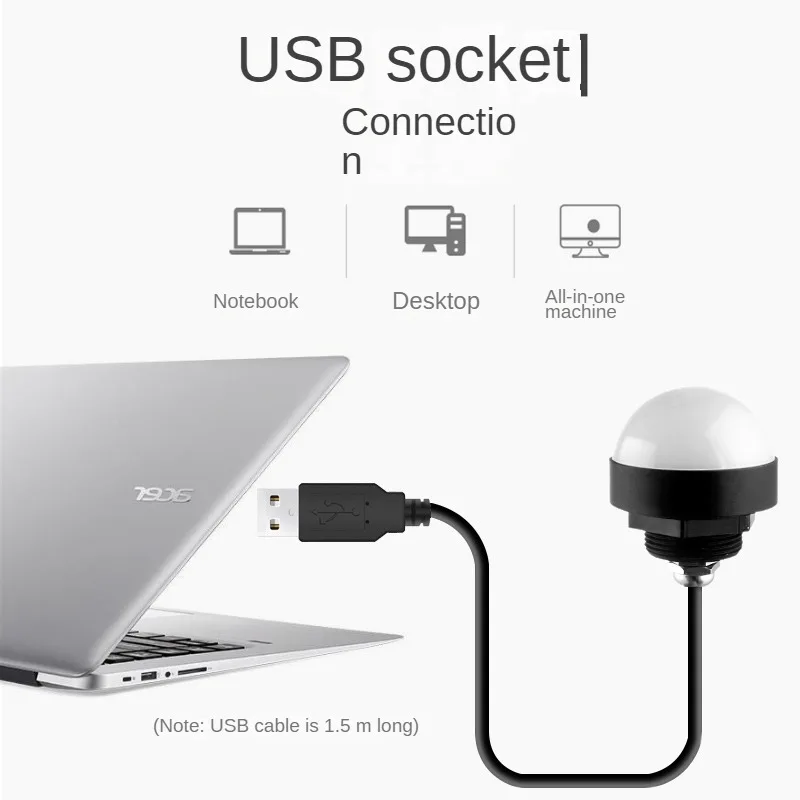 New 5V Waterproof Customizable USB Tri-color Mini Signal Light for CNC Machines Programmable Industrial Warning Light