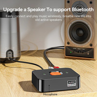 Bluetooth 6.0 Wireless Adapter 3.5mm AUX RCA USB Stereo HiFi Music Audio Receiver With Mic Support 2 Phones For Car Kit Speaker