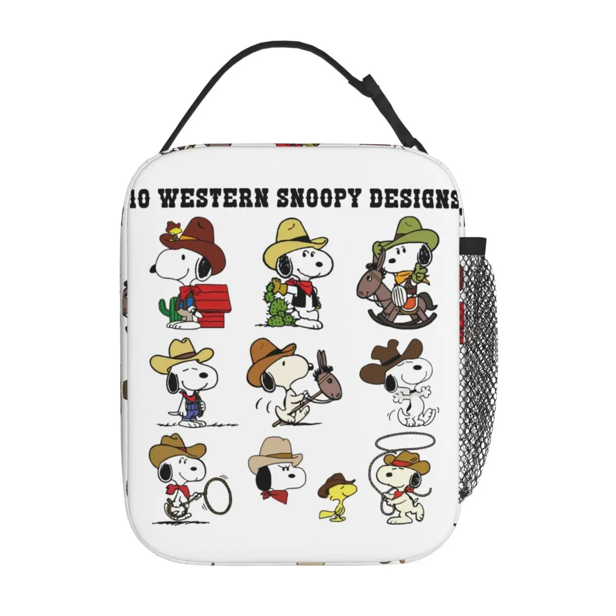 Funny Snoopy Cartoon Insulated Lunch Bag Comic Kawaii Food Bag Portable Thermal Cooler Lunch Boxes For School Office