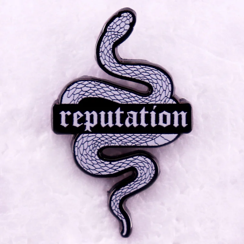 Snake Reputation Enamel Pin Gift badge 90's Country Music brooch