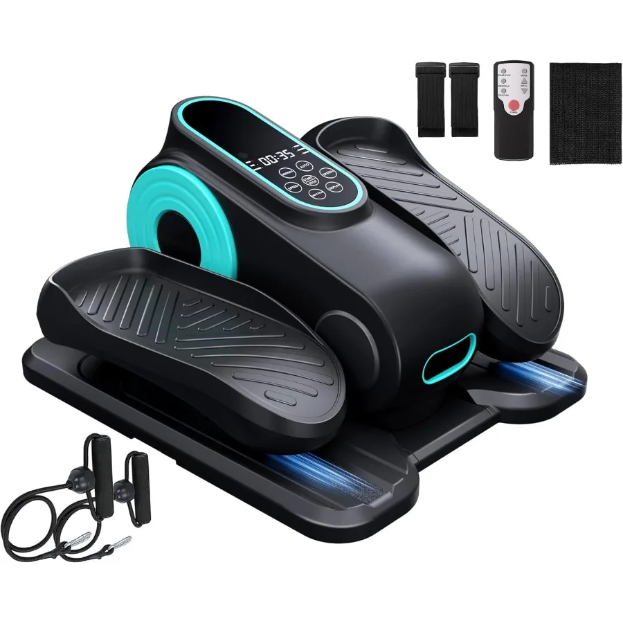 

Эллиптический тренажер под столом, эллиптический тренажер для ног для пожилых людей, полностью собранная, тихая и портативная электрическая педаль для сидения Exerci