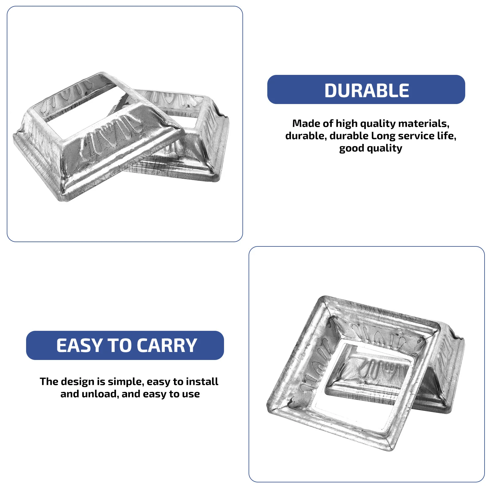 50 قطعة درابزين معدني شفة آخر غطاء قاعدة لسطح السفينة الشرفة درابزين دعم درابزين العمود قاعدة الأجهزة قوس #5