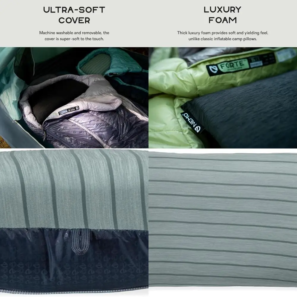 Equipment Fillo Almohada ancha para acampar - Raya de limo - Talla única