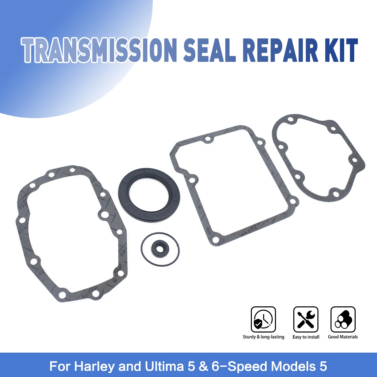 Model Kit Engine - ชุดปะเก็นฝาครอบคลัตช์ สำหรับรถมอเตอร์ไซค์ฮาร์เลย์ อัลติมา รุ่น 5 และ