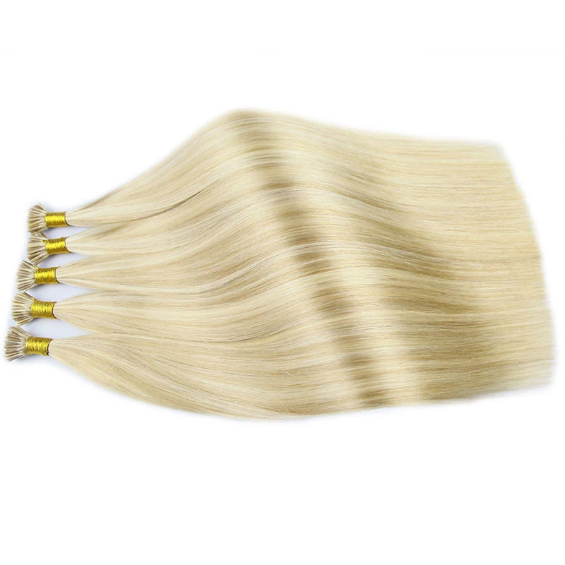 Extensões de cabelo direitas para mulheres, cabelo humano remy original, cor loiro castanho natural, cápsulas de queratina, peruca, 50 peças por conjunto