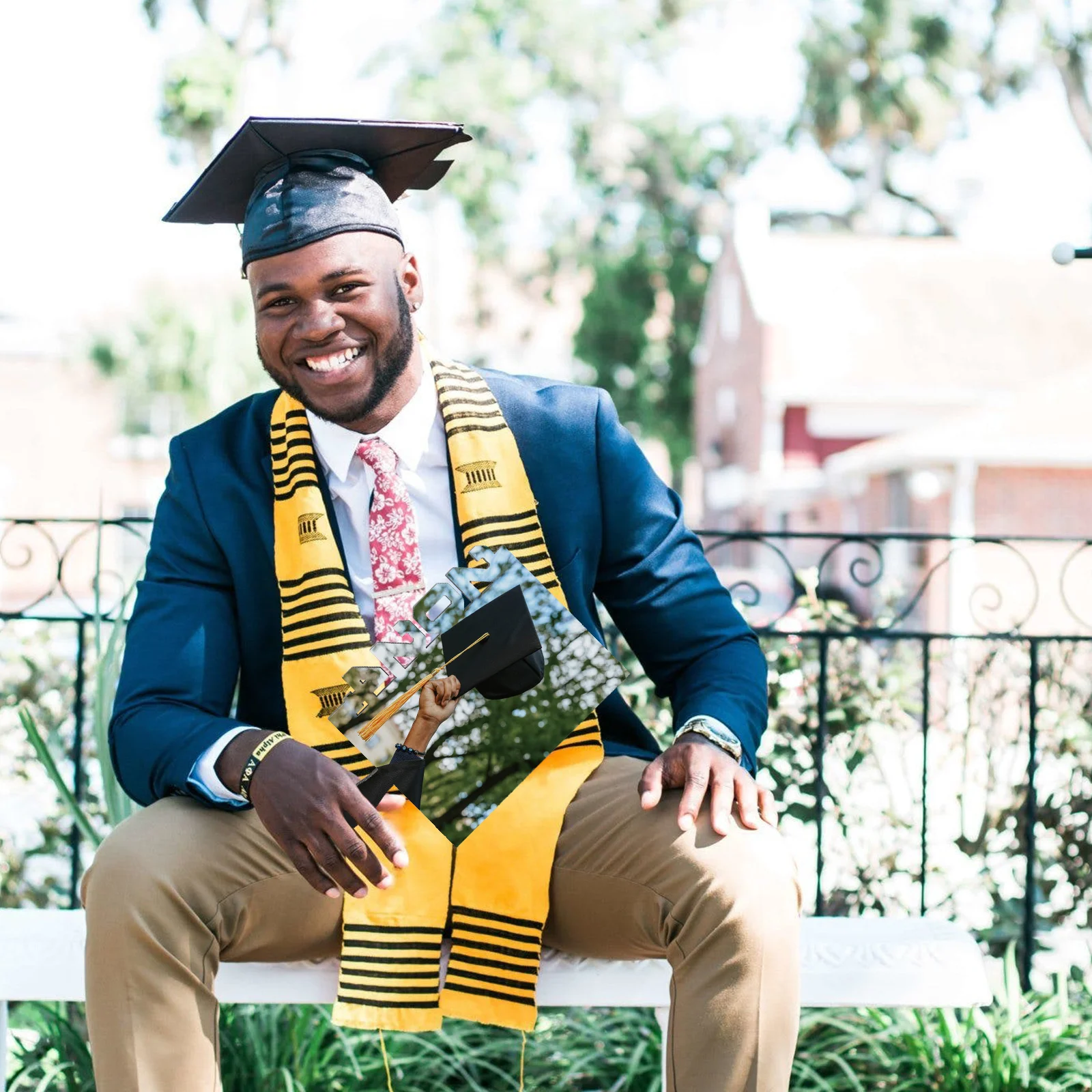 

2pcs Sublimation Blank Photo Frame Class Of 2024 Diy Heat Transfer Picture Holder Grad Handheld Plaque For Graduation Party Home